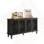 Buffet antique 60 "avec sculptures florales-1363701536
