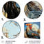 «Cubic Colorful Rooster Collage I», art mural animal en métal-1213074055