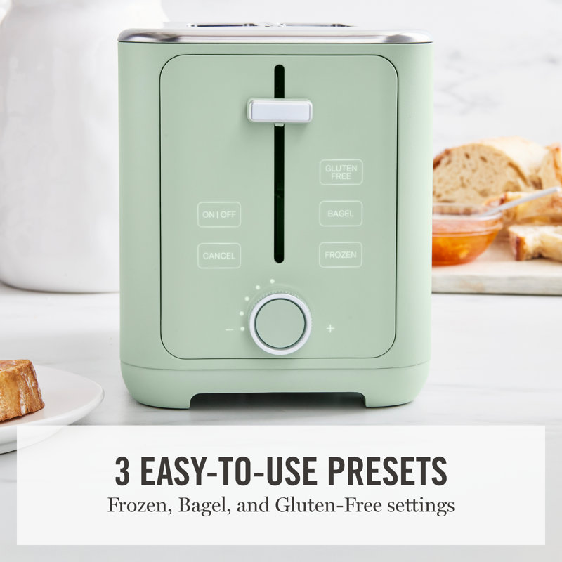 Martha Stewart 2 Slice Classic Toaster, Honeydew, Honeydew