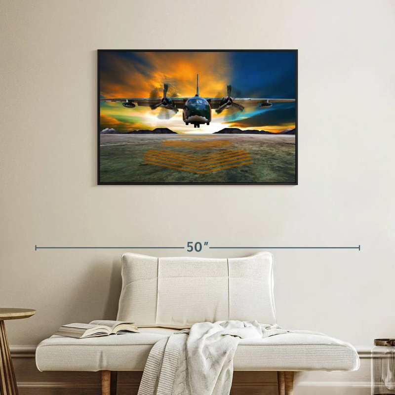 Mehar Air Force Aircraft, 25" H x 37" W