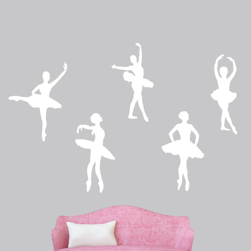 Ensemble d'adhésif décoratif ballerines, Blanc, Oui