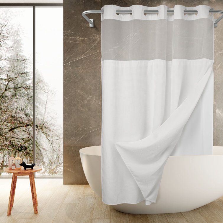Ramjani Shower Curtain with Liner Included