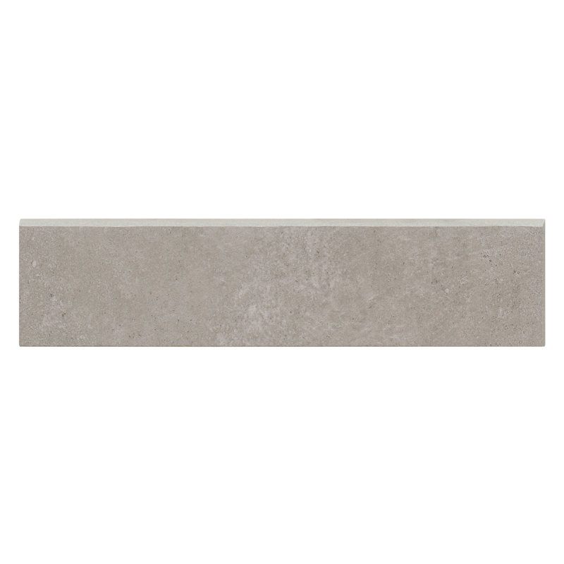 12" x 3" Porcelain Bullnose Tile Trim, Gray