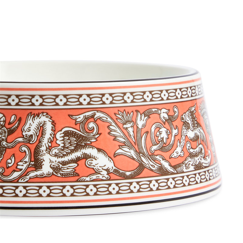 Florentine Citron Pet Bowl 21cm 8.2in, Orange