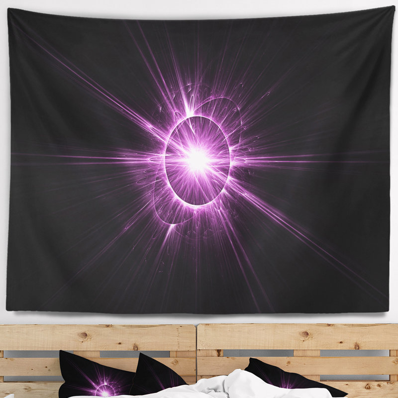 Tapisserie mauve mauve de étoile brillante, H 68 po x l 80 po
