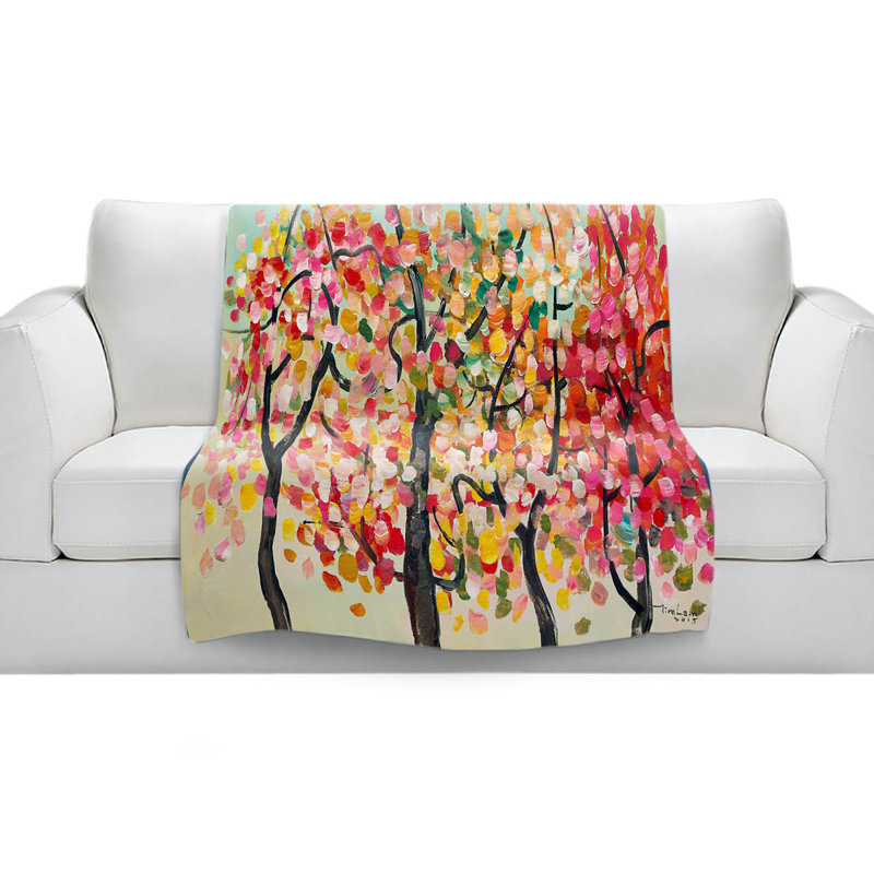 Hand Woven Throw Blanket, 51" W x 60" L