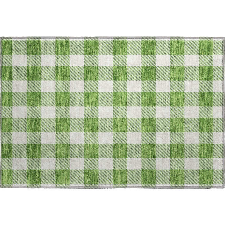 Premium Machine Washable Prisco Green Rug
