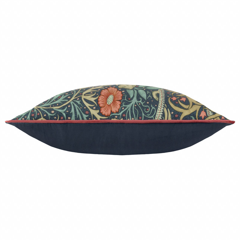 Seaweed Floral Rectangular Throw Pillow Cover, Blue