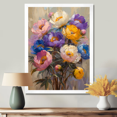Véronique - pivoines, art mural, salon