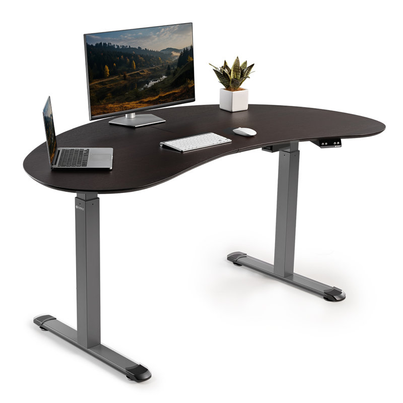 Bureau pour travailler debout à hauteur réglable de 70 po Rachedi, Noir