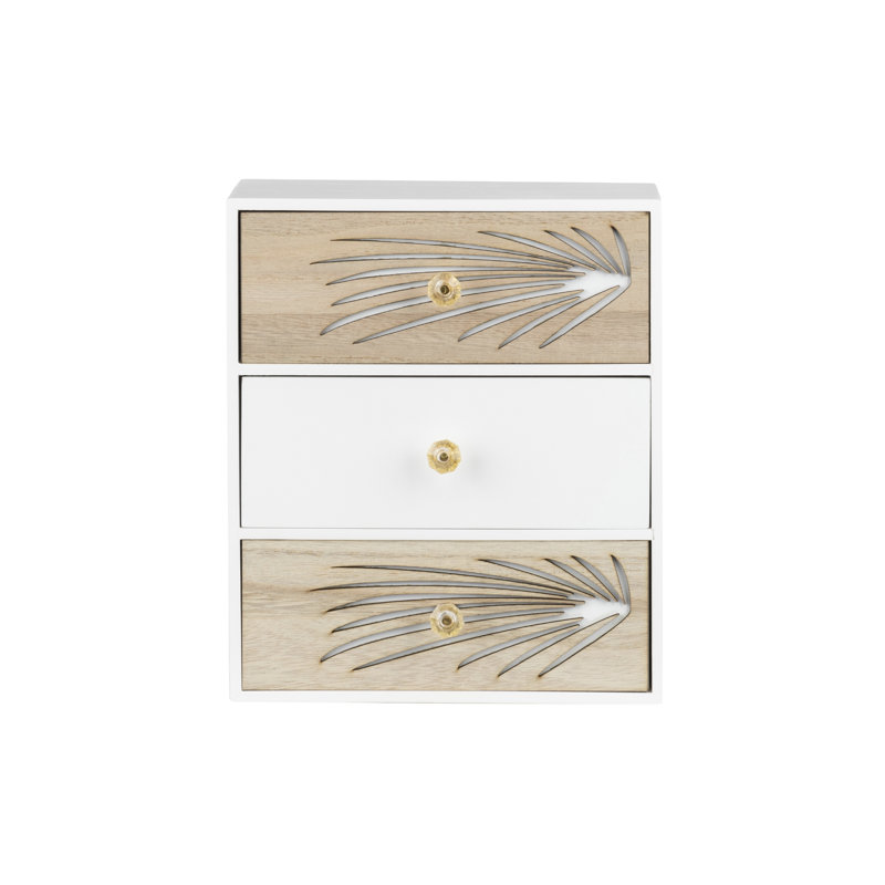 Carving Jewellery Box, White/Natural