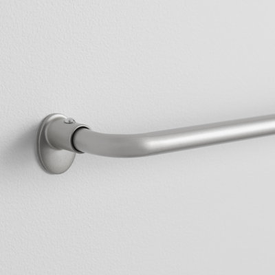 Eclipse Clinton 5/8" Blackout Wrap 28-48" Sliding Window Curtain Rod in Brushed Nickel