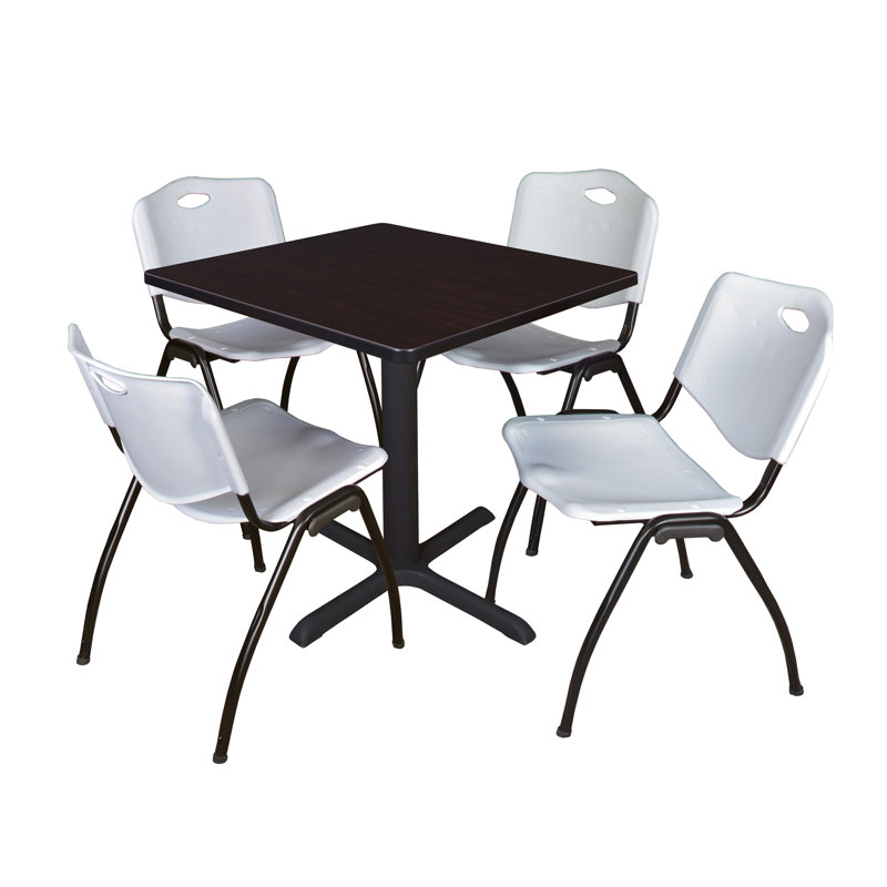 Table de salle à manger Neyland Cain, Gris, 29" H x 30" L x 30" D, Cerisier