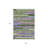 3' X 5' Moss Green Olive Green And Purple Striped Washable Indoor Outdoor Area Rug