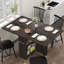 Table de salle à manger extensible et pliante - Tablette de rangement à 2 niveaux - 6 roulettes pour une utilisation polyvalente - 4 places, table de cuisine ou de salle de jeux portable - Noyer foncé avec poignée, 1200 * 600 * 750mm-122544587