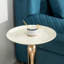 Petite table d'appoint ronde pour petits espaces, table basse, petite table basse de salon, table de bout blanche-1169658619
