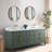 Chambery 72" Double Sink Bathroom Vanity with Engineered Marble Top-94811311-94811313