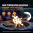 Fire Pit Ring w/ BBQ Fire Ring 35 Inch Outer Steel DIY Campfire Firepit-1983716159