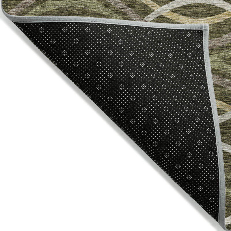 Tapis intérieur lavable abstrait ivoire 5 pi x 8 pi