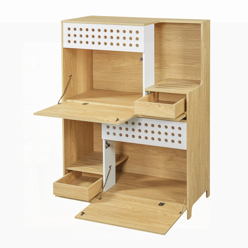 Enceinte moderne pour litière 2 en 1 et table d'appoint, Jaharee peu encombrante avec rangement pour petits et moyens chats
