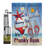Double Sided 18.5'' H x 13'' W Polyester Flag Set