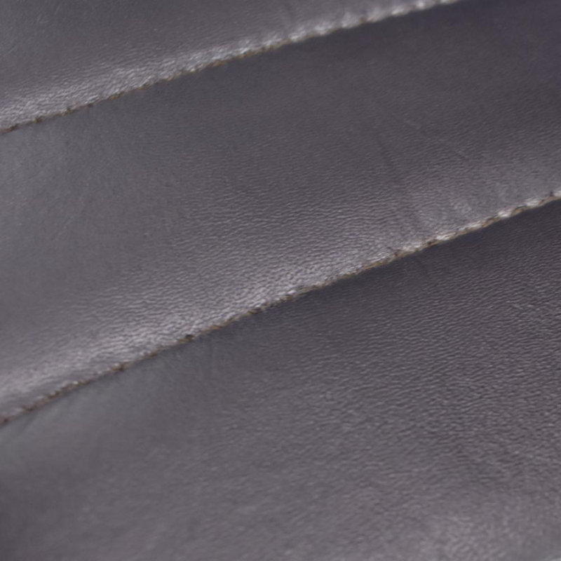 Alleffra Industrial Style Bench. 97cm Wide. Real Leather Ribbed Upholstered Seat