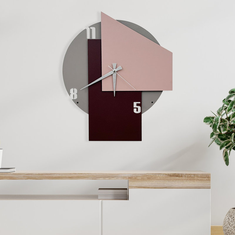 Stylish Decorative Metal Wall Clock, 20.1 x 16.5 inches | 100% Metal Construction, Thickness: 0.04 inches | Modern Design for Living Room & Office Décor, Elegant Timepiece, Durable & Eye-Catching