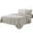 Four Piece Light Gray Linen California King Sheet Set
