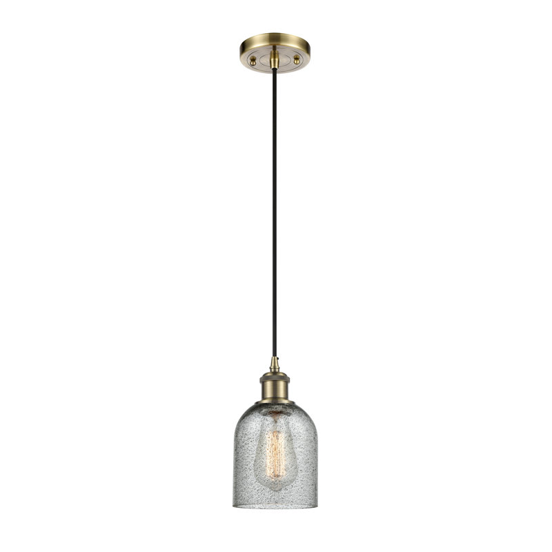 Luminaire suspendu en dôme à 1 lumière Costillo, Ampoule non incluse, Mica