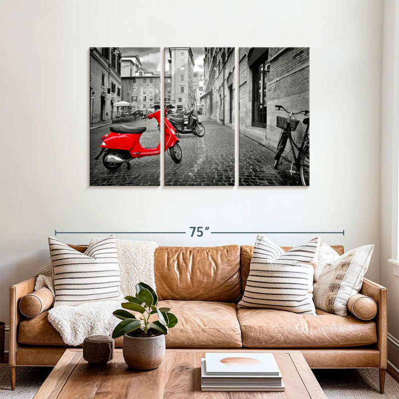 'Red Vespa Pop, 36" H x 57" W