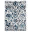 Tapis floral gris / bleu / ivoire Bejou-495064848