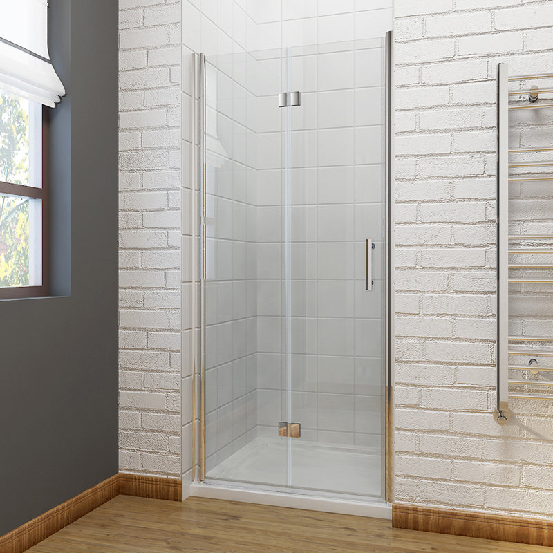 Bonfield Glass Rectangular Shower Enclosure with Tray, 1850mm H x 900mm W x 800mm D