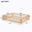 Grand lit plateforme avec barrière de sécurité et porte, grand-1420709218