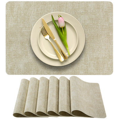 Napperons Mistyann More Décor pour salle à manger et cuisine - ensemble de 6 - brun