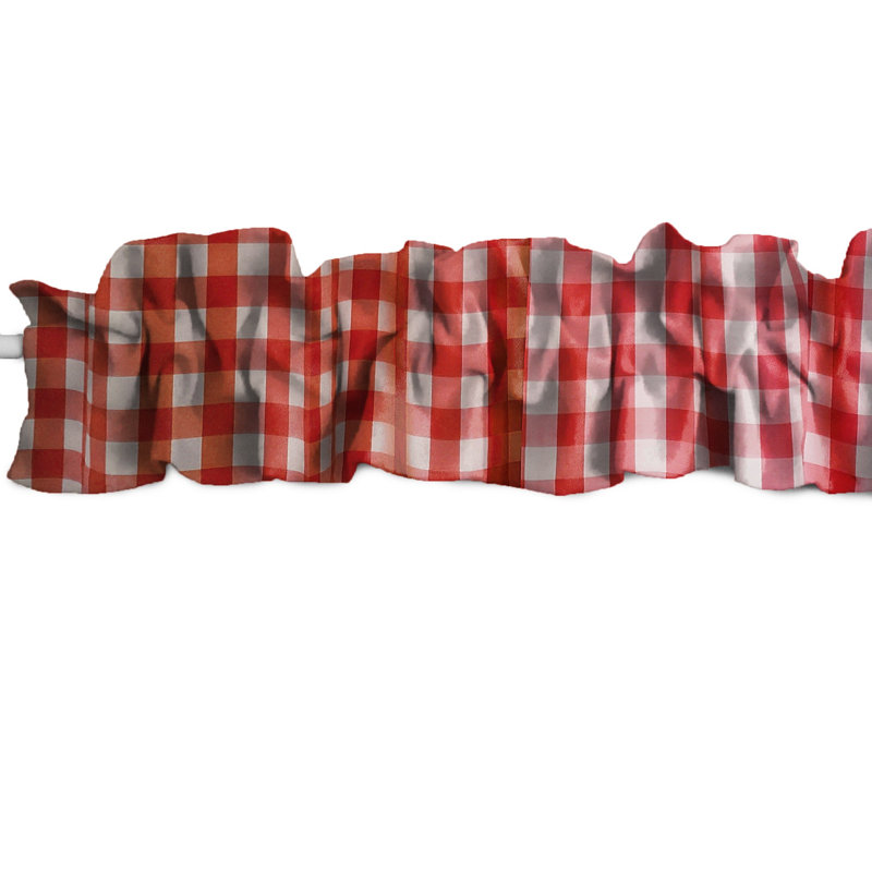 Cantonnière Gingham, L 120 po x L 9 po, Rouge