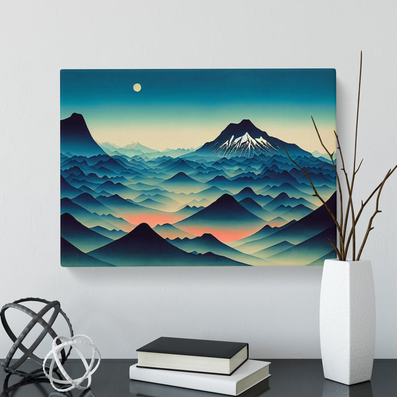 Grand Japanese Mountains - Wrapped Canvas, 35cm H x 50cm W x 3cm D