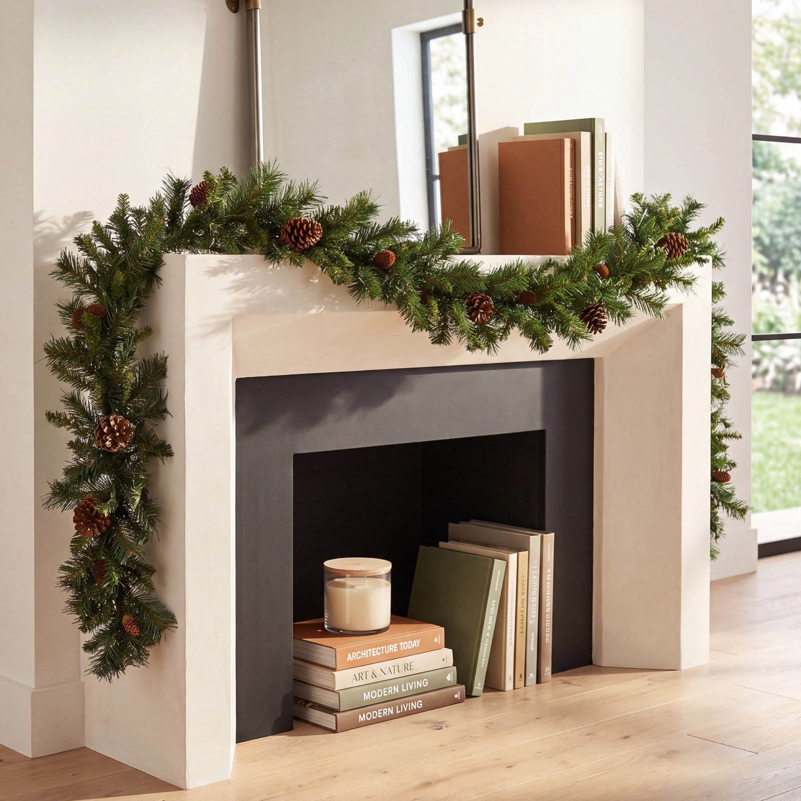 108" Pre-Lit Pinecone Christmas Garland