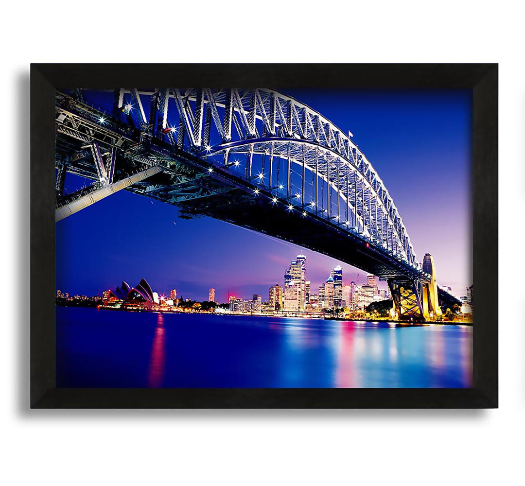 Gerahmtes Leinwandbild Sydney Harbour Bridge Night