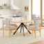 Chaise de salle à manger moderne en bois mélangé gris lin (ensemble de 2)-1160414069