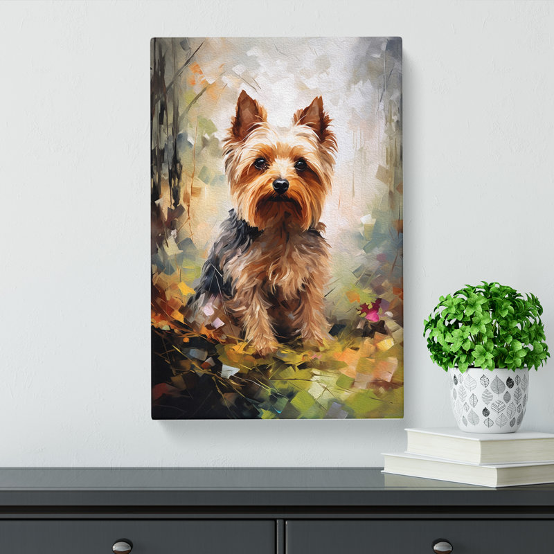 Yorkshire Terrier Impressionism - Wrapped Canvas