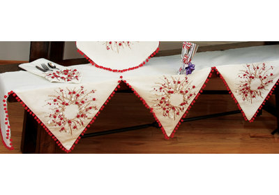 Manteau de polyester Holiday Berry Wreath