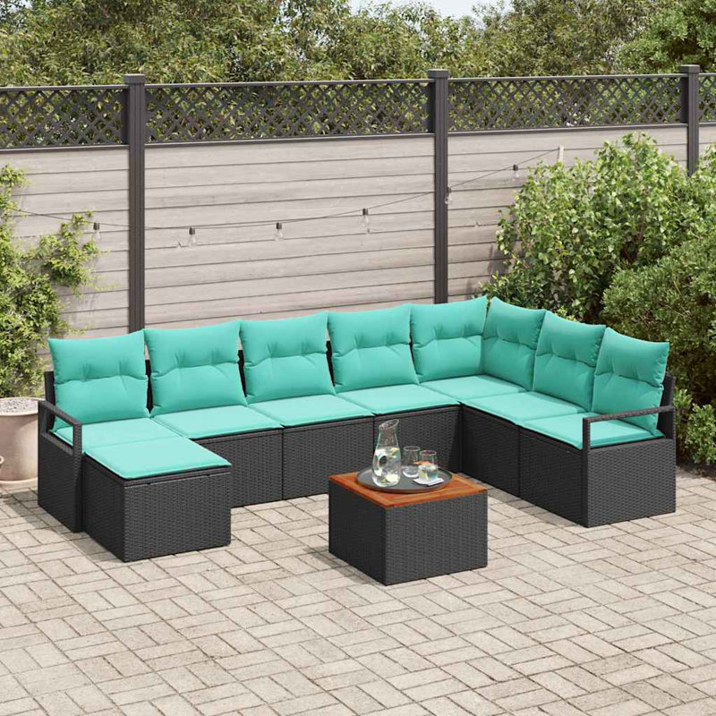 Ensemble de canapé de jardin avec coussin 9 pièces vidaXL