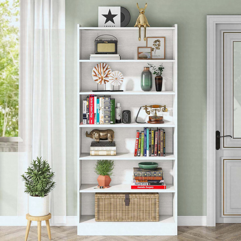 Bibliothèque moderne 78 "à 7 niveaux avec système de rangement 78 po