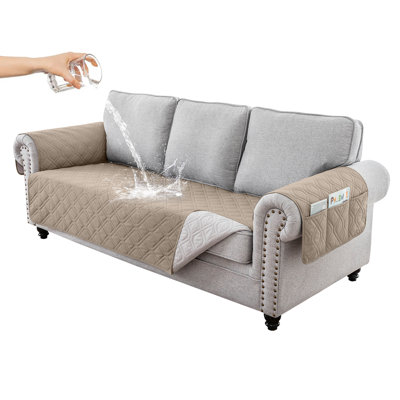 Polyester Blend Box Cushion Sofa Slipcover