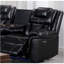 ENCORE SOFA NOIR DOUBLE PUISSANCE AVEC CHARGEUR SANS FIL DDT, GEL CUIR CLAIR ET USB SUR INTERRUPTEUR