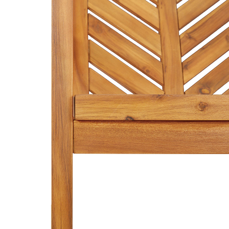  Ensemble de salle à manger de jardin 5 pièces en bois d'acacia massif