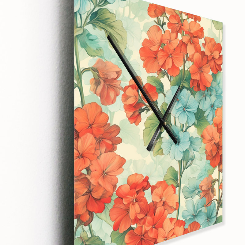 Horloges murales Louvenia - Geraniums, Petit