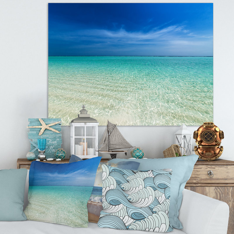 Photographie « turquoise océan under blue sky », Toile tendue, H 30 po x l 40 po x P 1,5 po