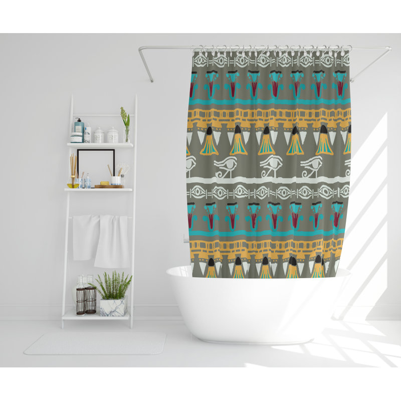 Rik Polyester Shower Curtain, 168cm H x 168cm W