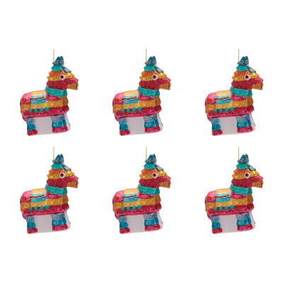 Glass Piñata Ornaments (Set of 6)